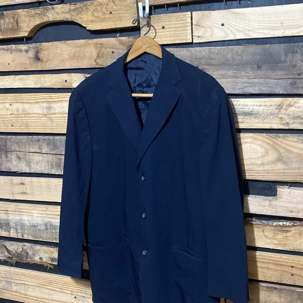 Jill Sander Navy Blue Wool‎ Blend Single Breasted Suit Jacket Size 54R